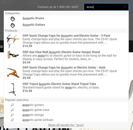 Image of inteligent search usage