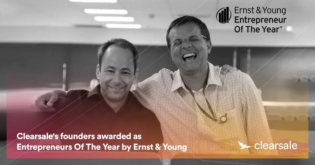 Clearsale's founders awarded as Entrepreneurs Of The Year by&nbsp;Ernst&nbsp;&&nbsp;Young