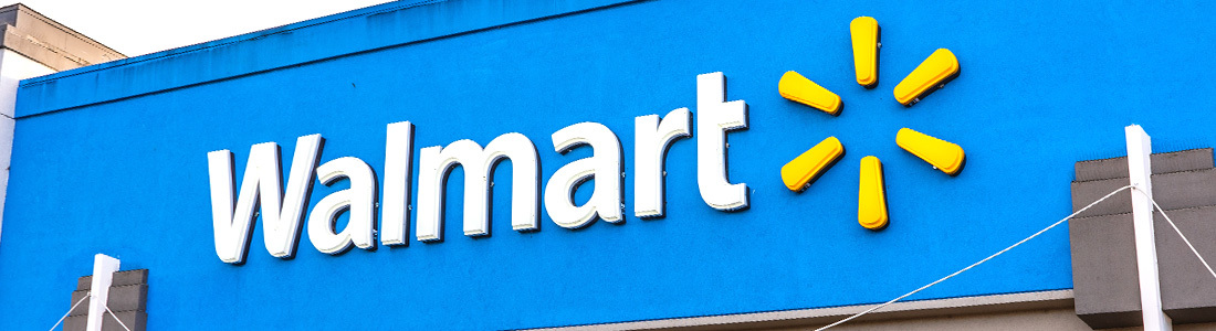 The front of a Walmart Store