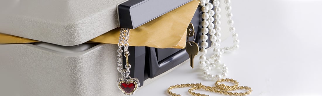 jewelry in a safe