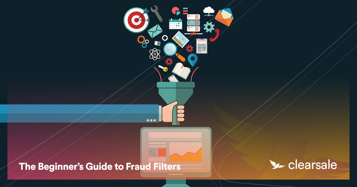 Illustration of many icons being placed through a funnel on a desktop.
