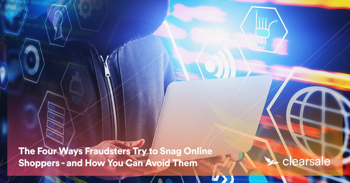 Image of a scammer holding a laptop with a text that says: 
