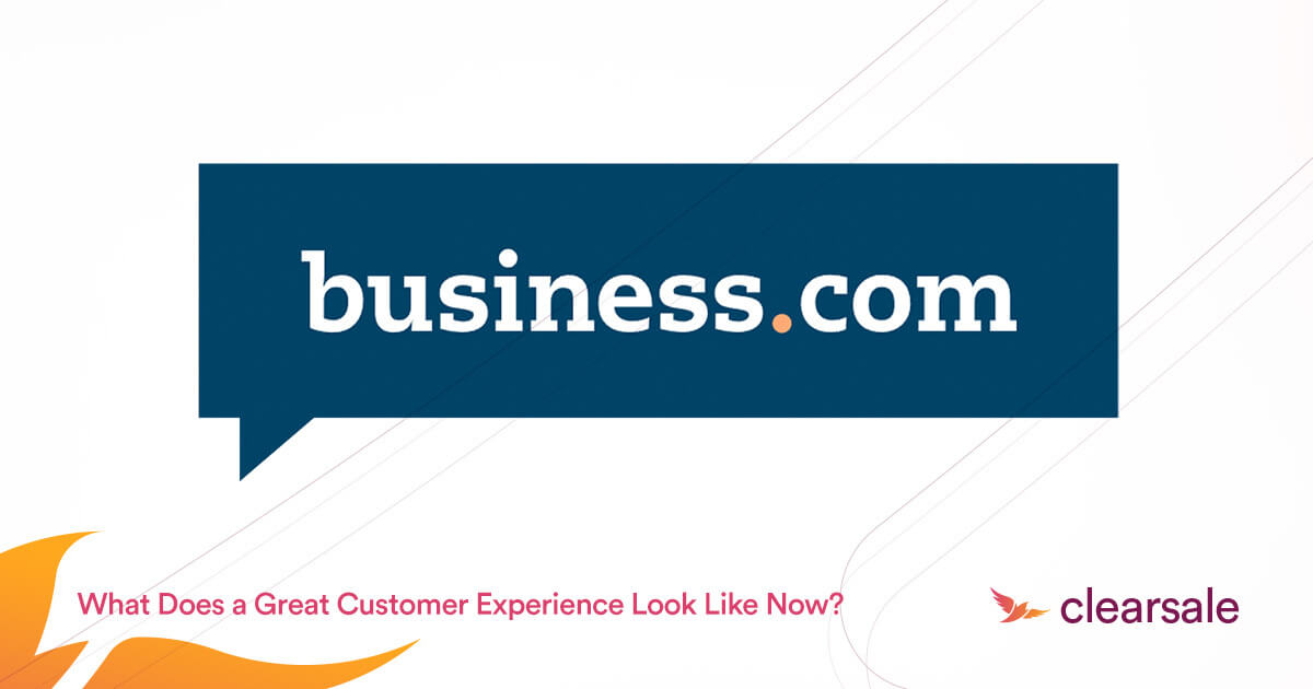 The logo of Business.com and a text that says: 