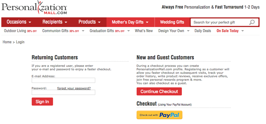 Allow Guest Checkouts