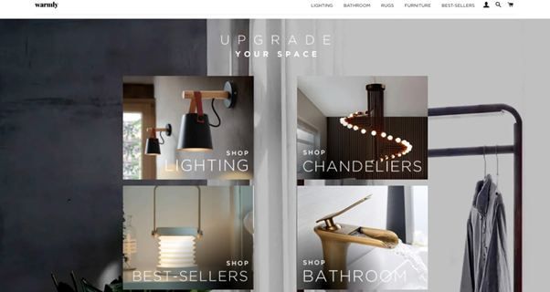 categories of the warmly website